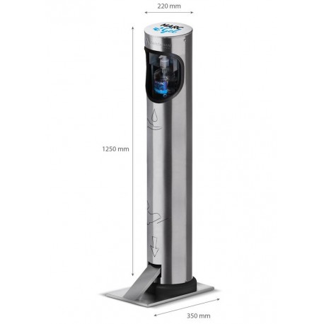 Totem de álcool gel com acionamento a pedal
